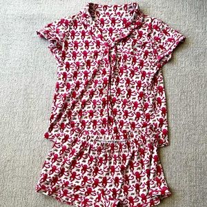 Red Monkey Roller Rabbit Pajama set